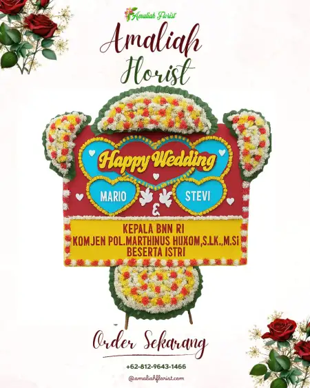 Papan Bunga Pernikahan Kludan